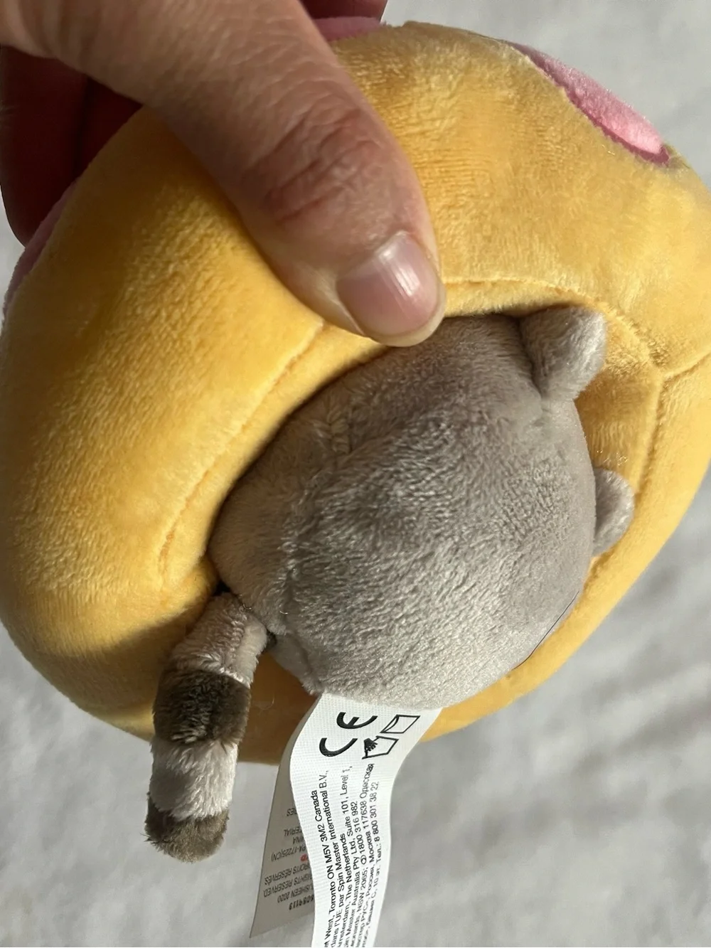 Pusheen Plush in donut cute keychain/ charm pink donut